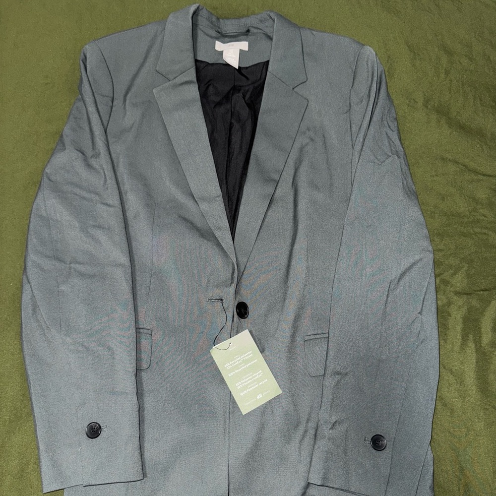 Grey oversized blazer